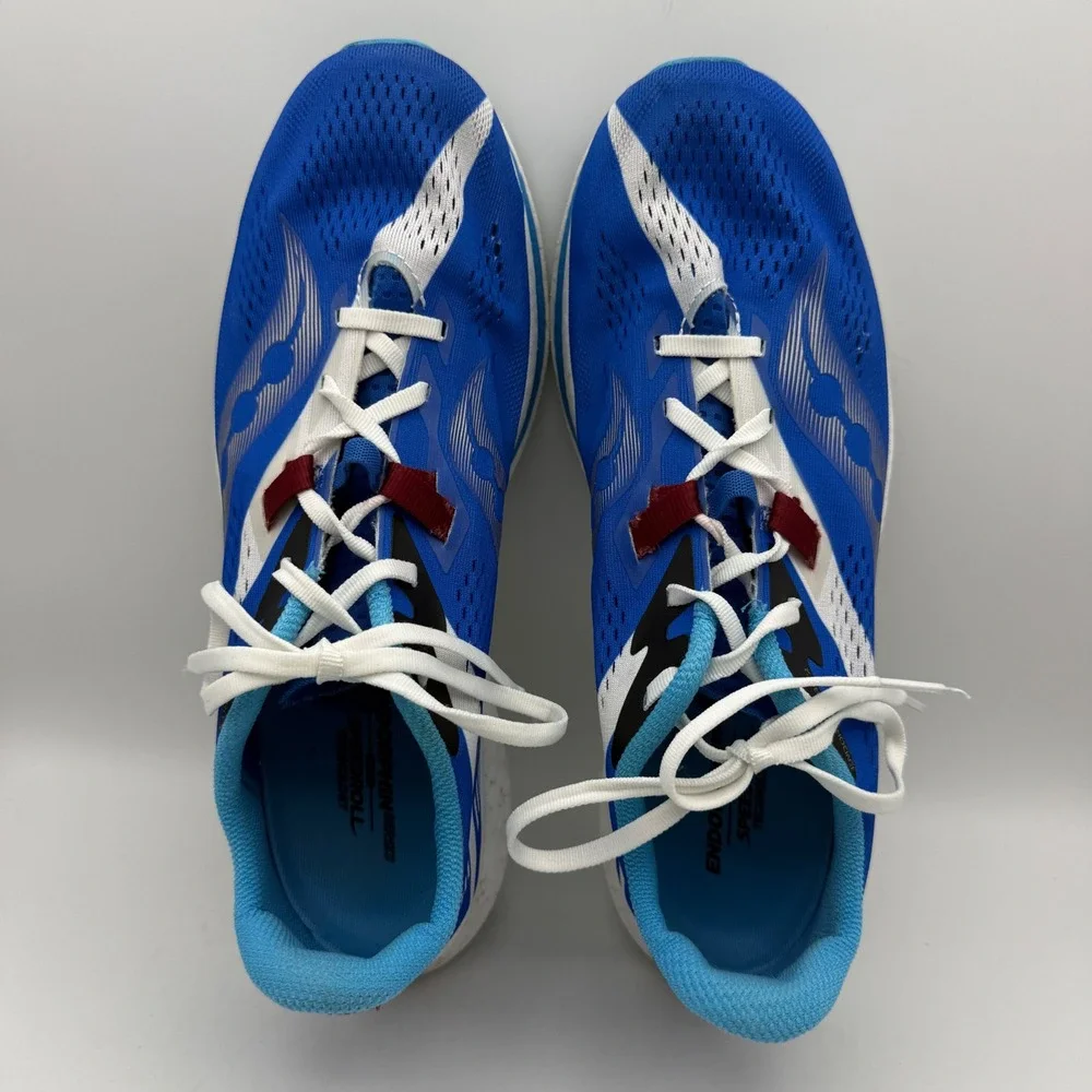 Saucony Endorphin Pro 2 Running Shoes Mens 10.5 Blue White Carbon Plate